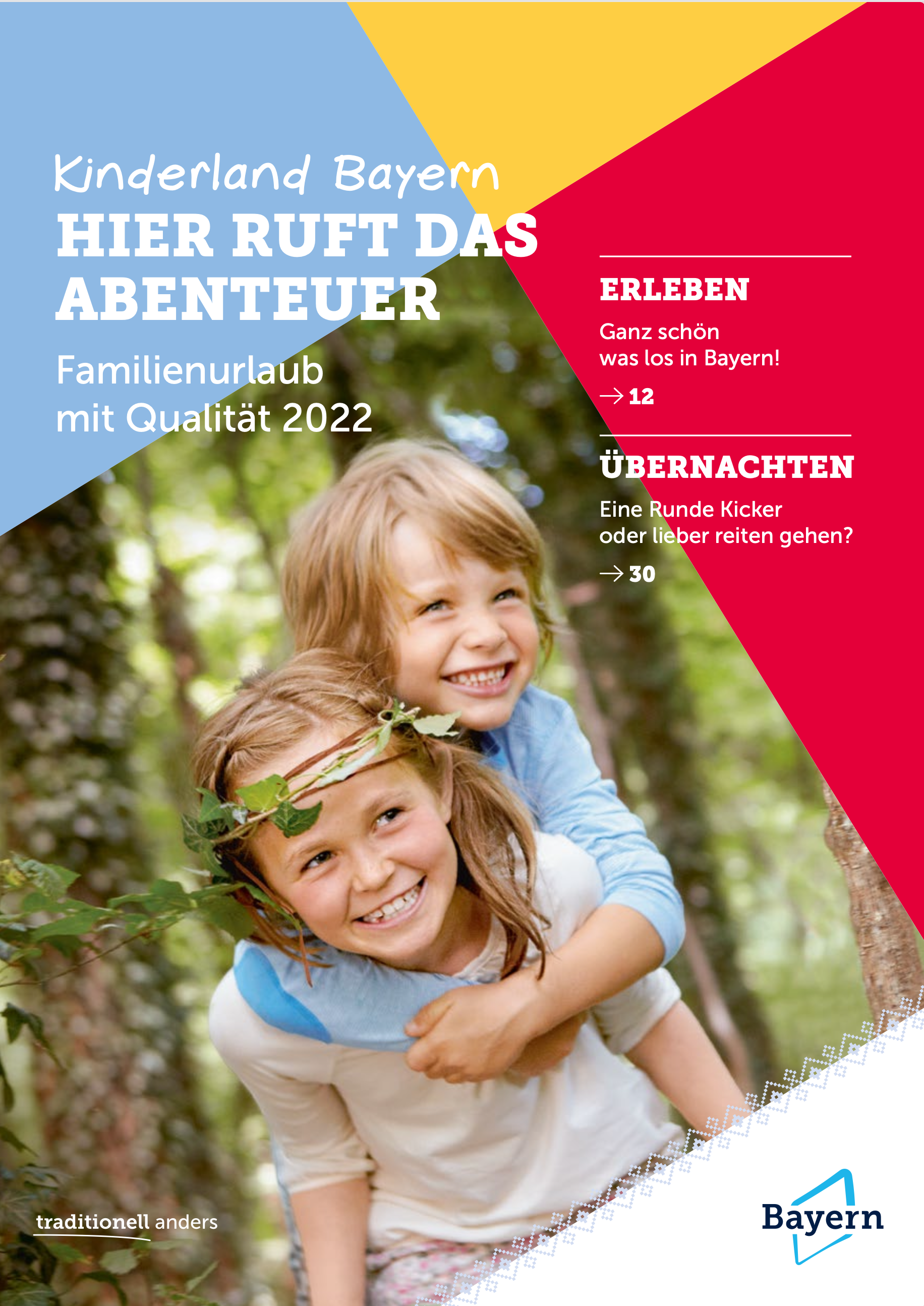 Broschüre Kinderland Bayern.