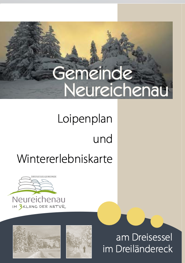 Loipenplan und Wintererlebniskarte Dreiländereck.